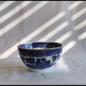 Vintage Washington Blue Willow relish bowl England